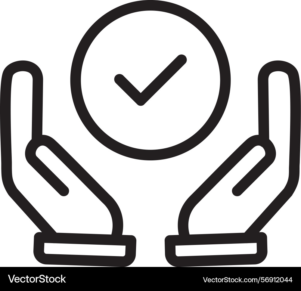 Trust linear style icon design Vector Image