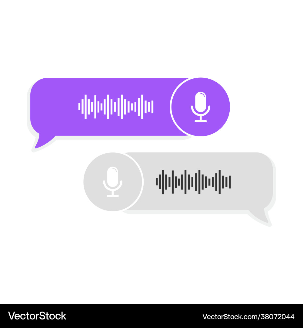 Voice messages bubble icon with sound wave Voice messages bubble icon with sound wave vector image