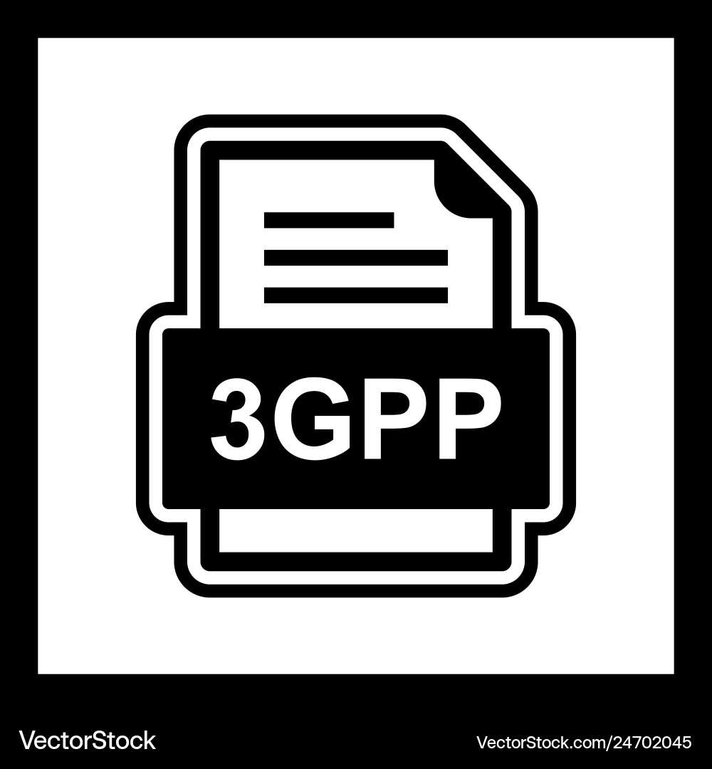 3gpp file document icon Vector Image