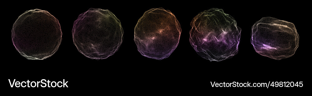 Abstract form consisting of small particles Abstract form consisting of small particles vector image