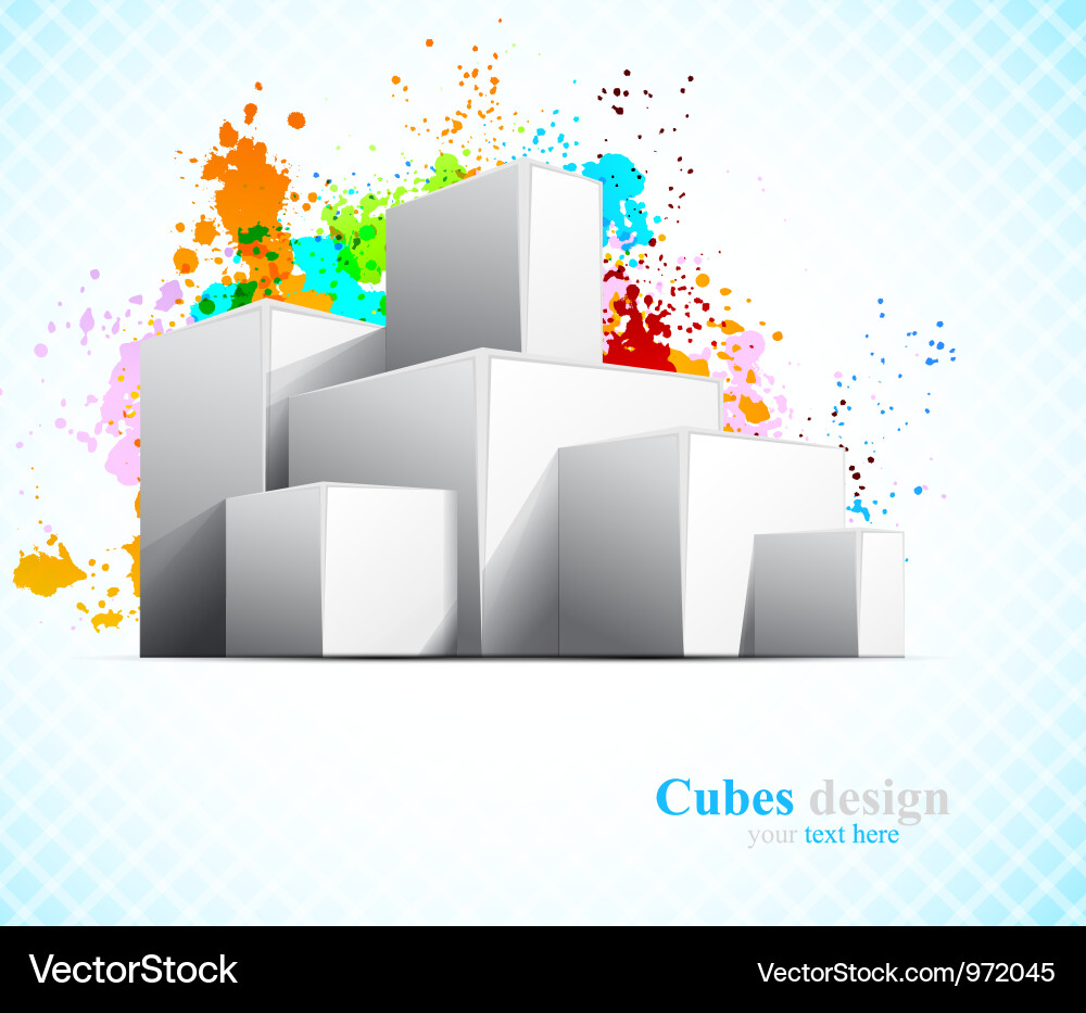 Background with cubes vector image