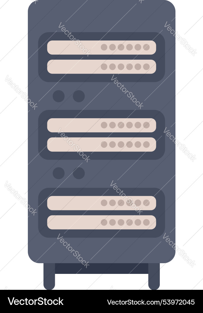 Big data server storing information with indicator Big data server storing information with indicator vector image
