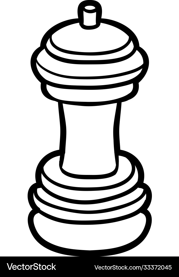 Coloring book pepper mill Coloring book pepper mill vector image