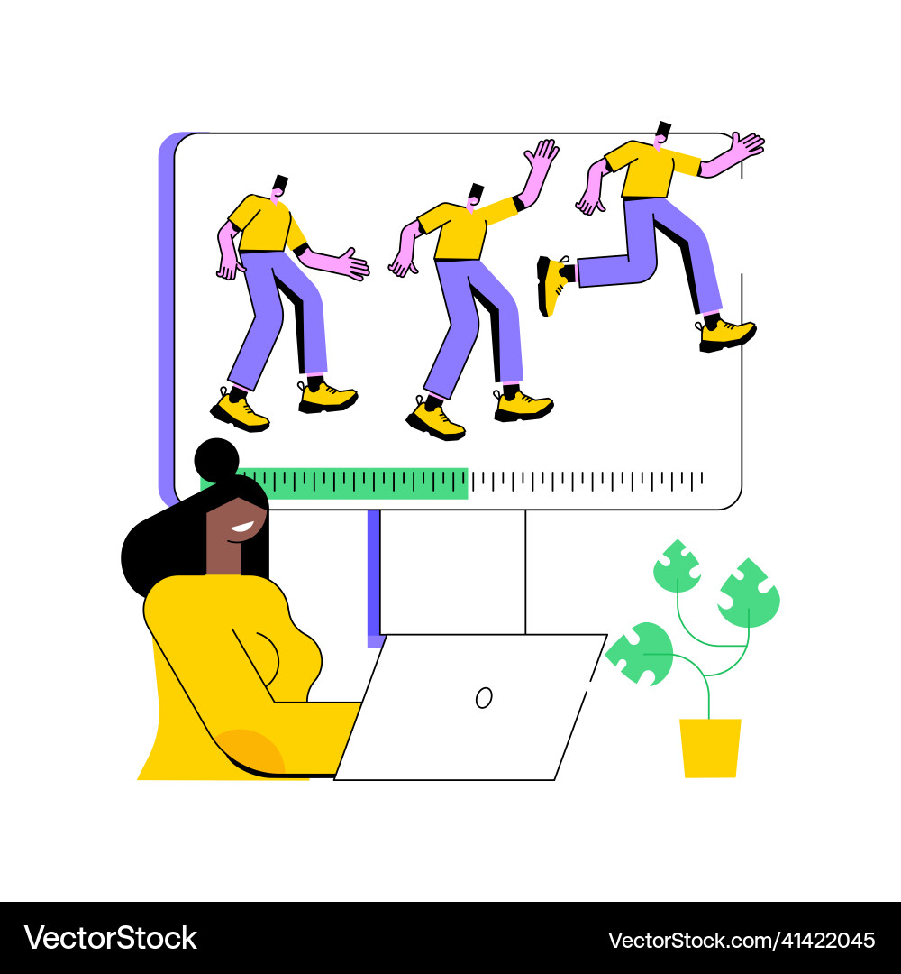 Computer animation abstract concept Computer animation abstract concept vector image