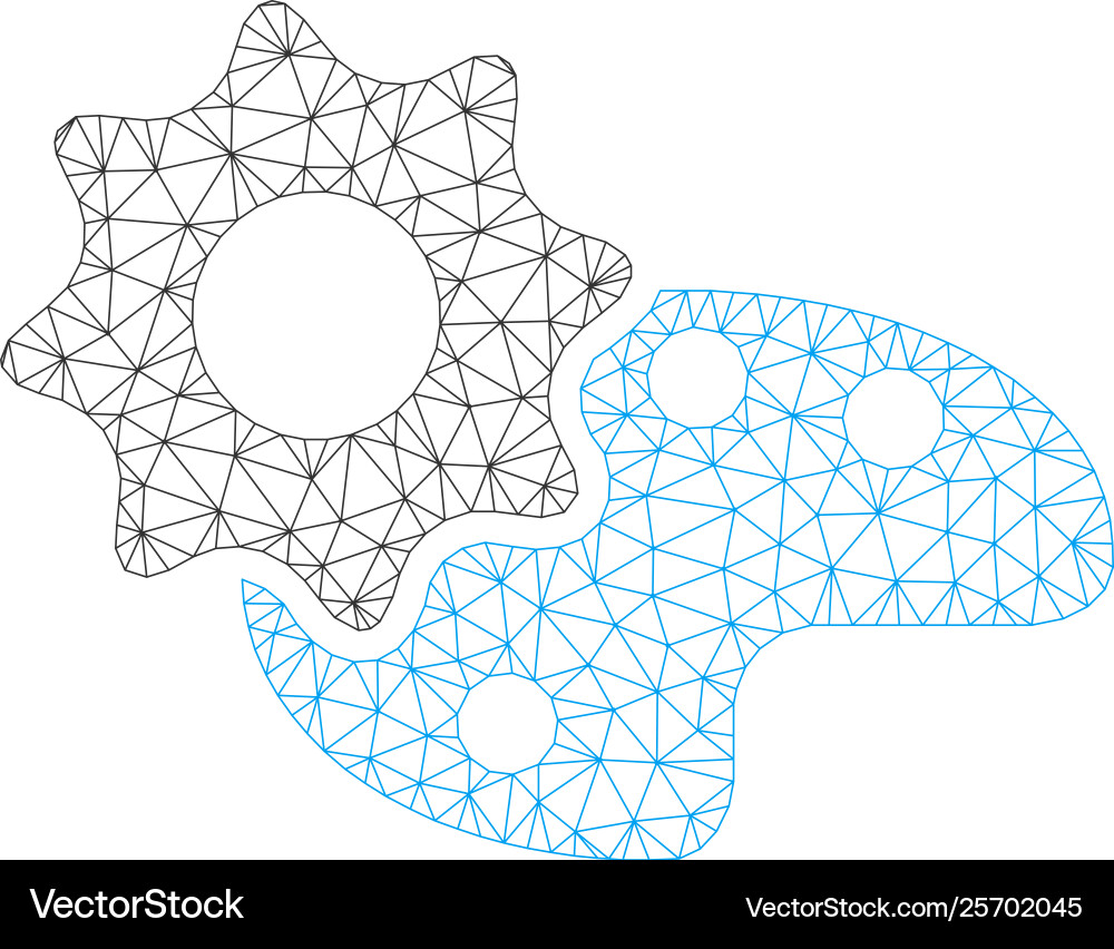 Configure palette polygonal frame mesh vector image