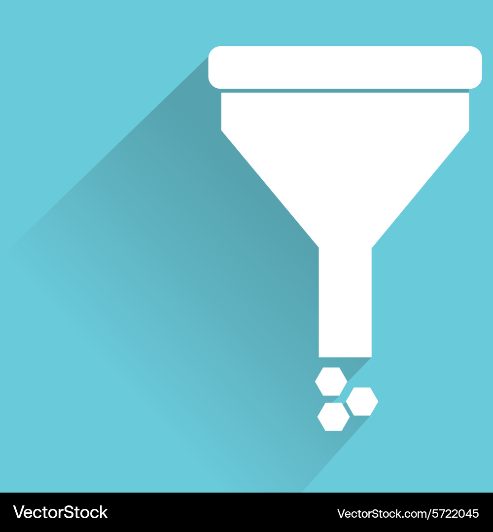 Data filter big concept with long shadow vector image