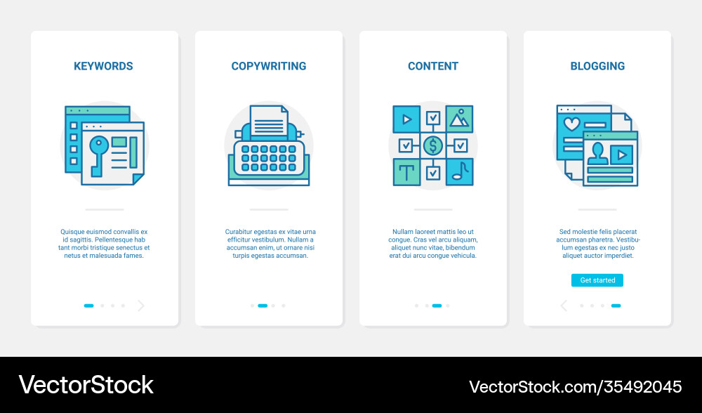 Digital marketing seo line methods ux ui vector image