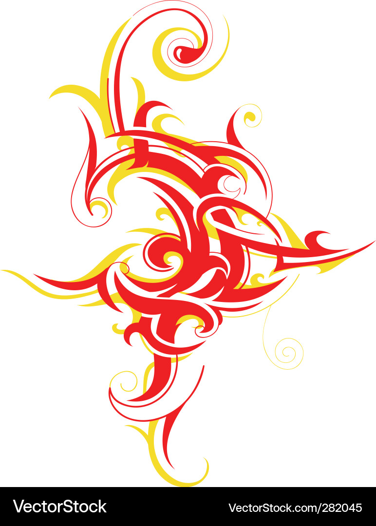 Flowing Swirl Pattern vector image