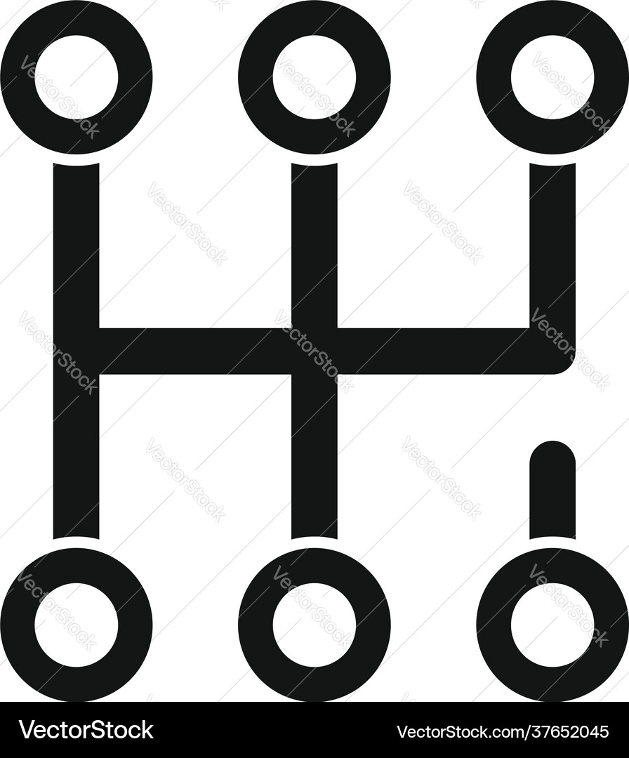 Gearbox scheme icon simple style Gearbox scheme icon simple style vector image