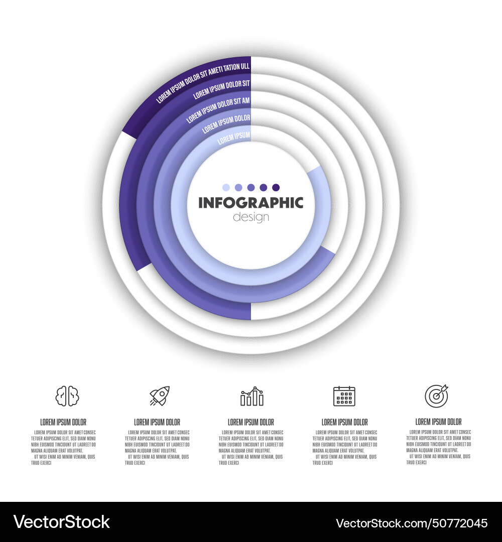 Infographic circle template diagrame Royalty Free Vector