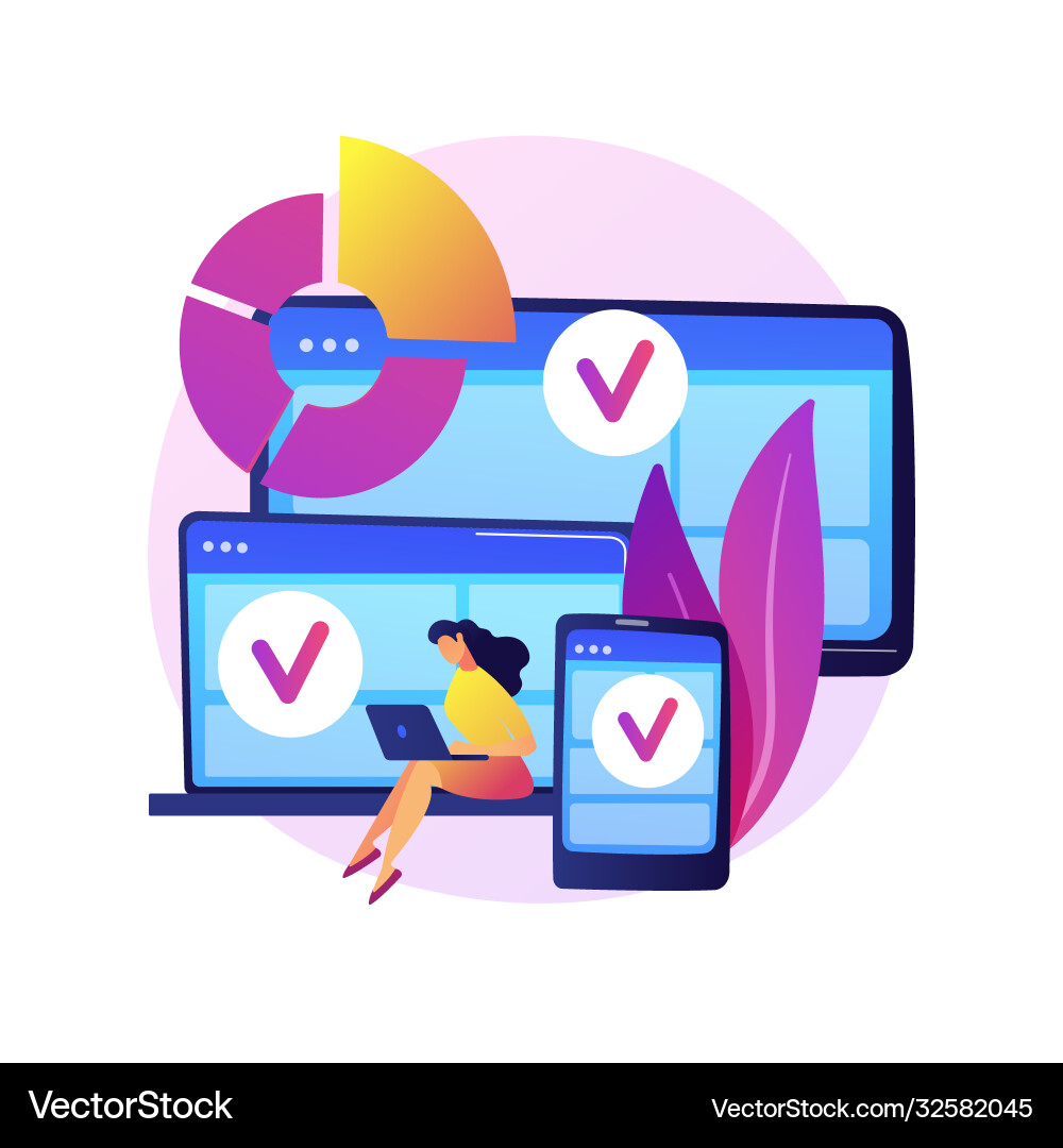 Log in into several devices concept Log in into several devices concept vector image
