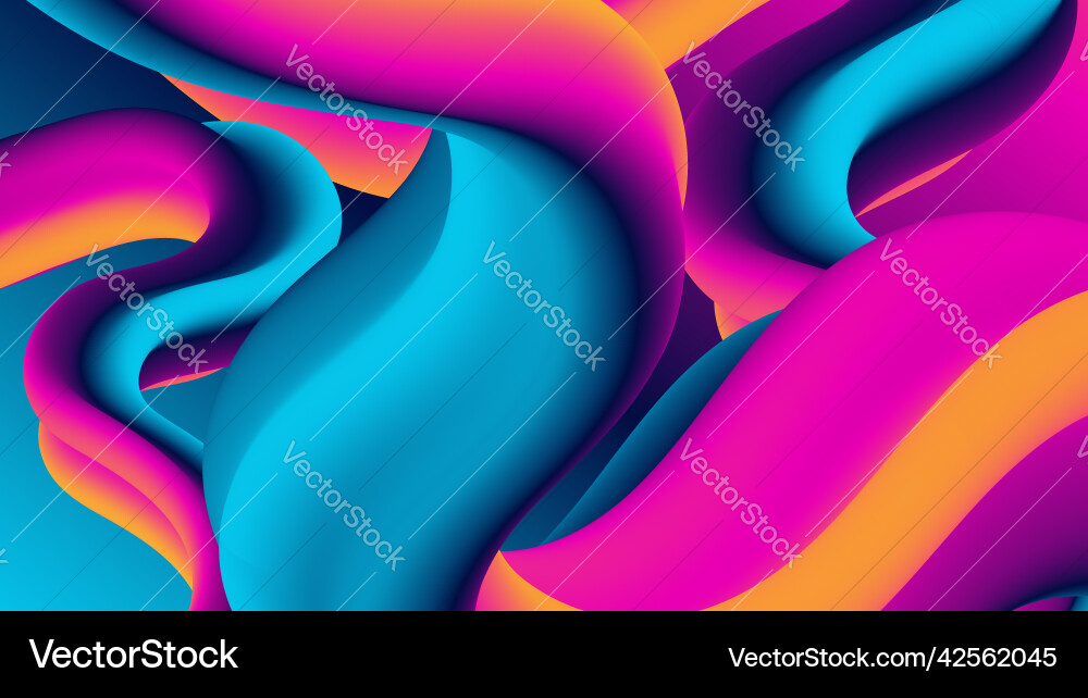 Modern color abstract background 3d of a fluid Modern color abstract background 3d of a fluid Vector Image