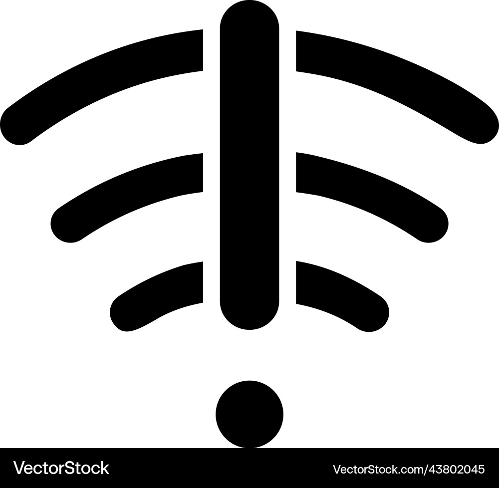 No Connection Glyph Icon Royalty Free Vector Image