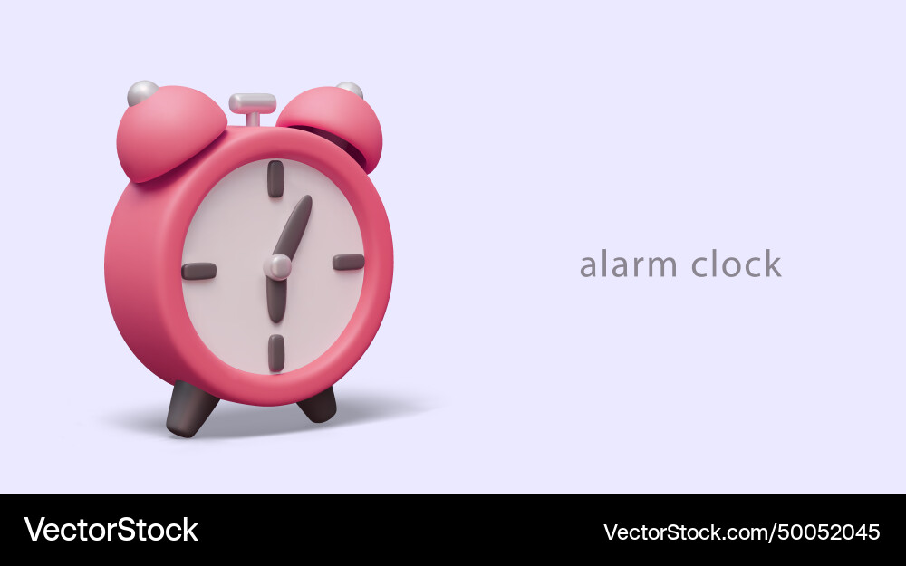 Retro alarm clock model with analog dial Retro alarm clock model with analog dial vector image