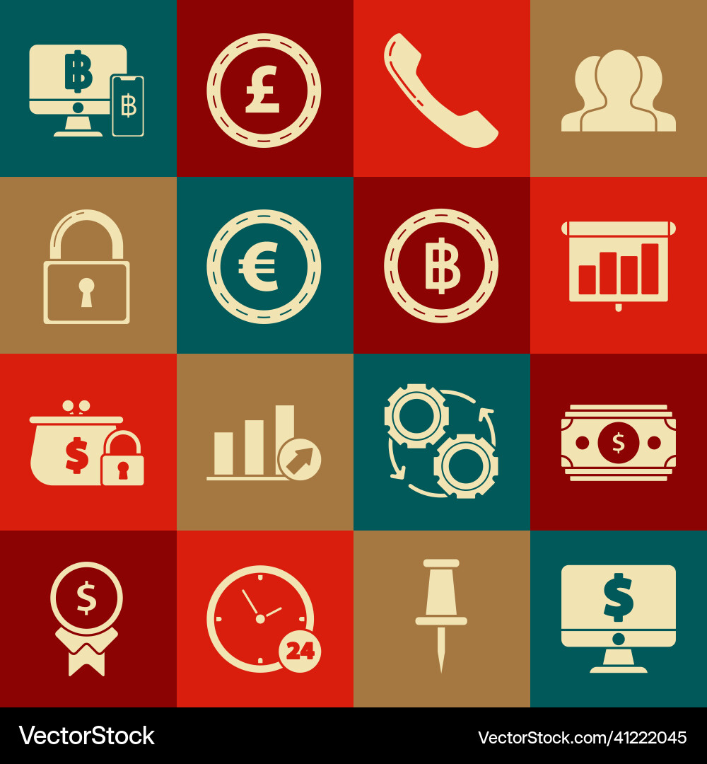 Set computer monitor with dollar symbol schedule Set computer monitor with dollar symbol schedule vector image