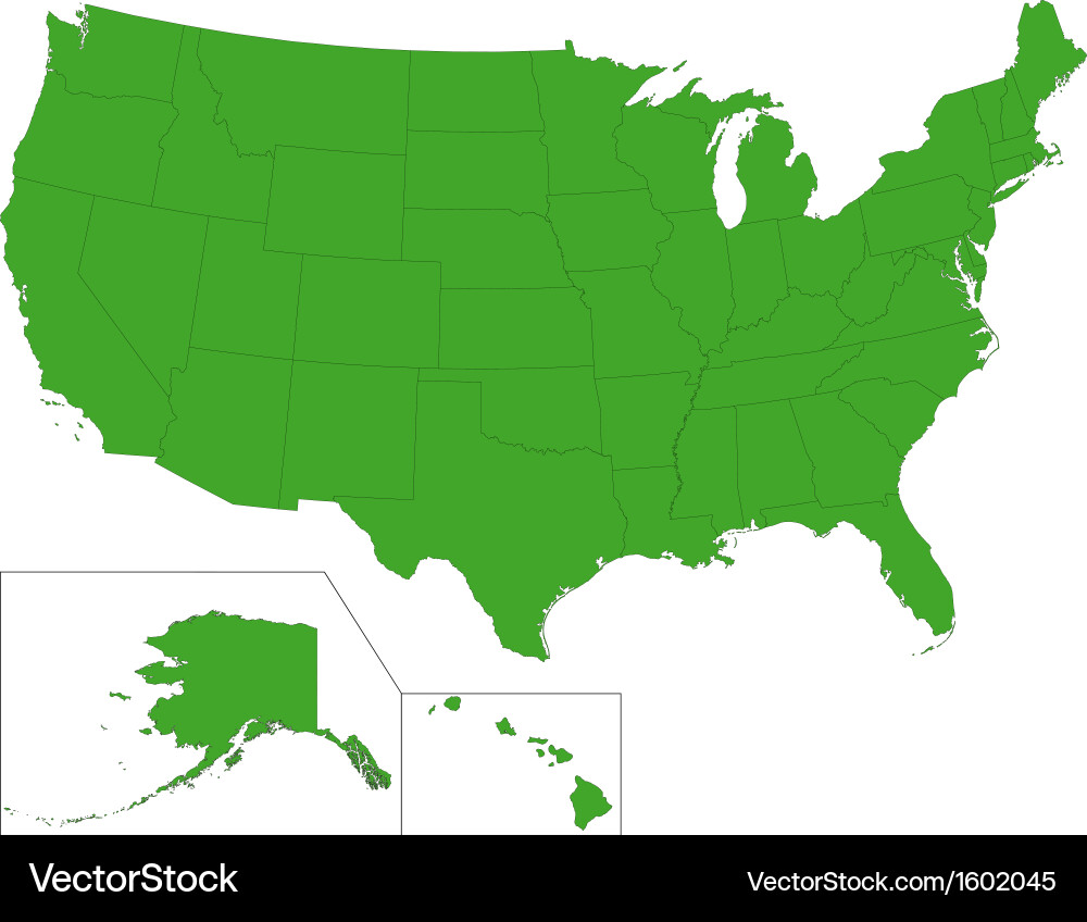 United States Map Vector Image