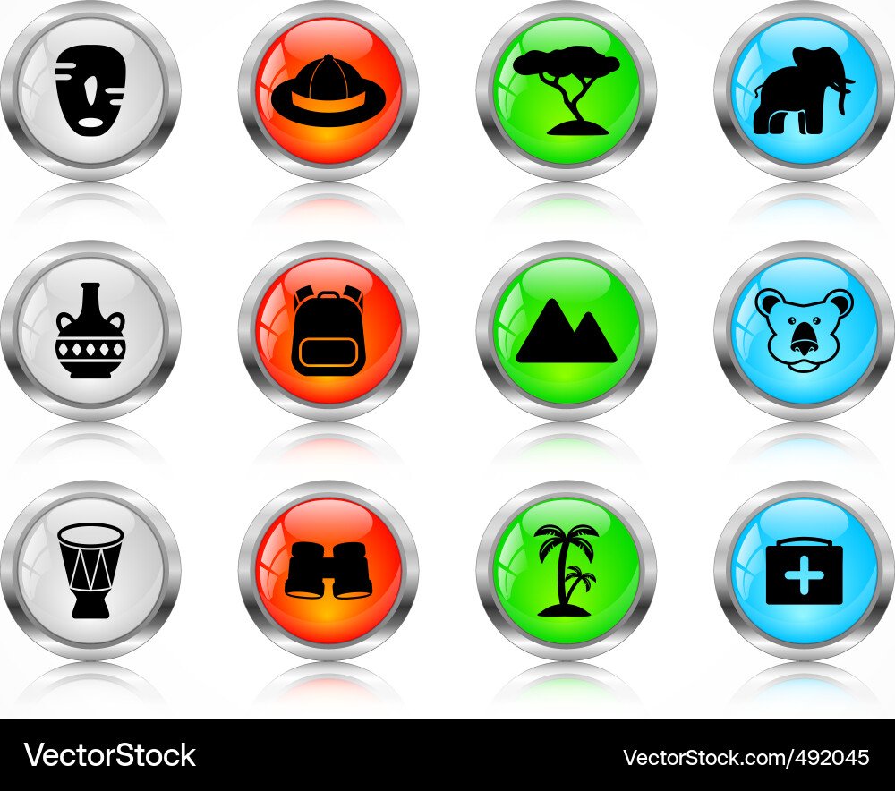 Web buttons vector image
