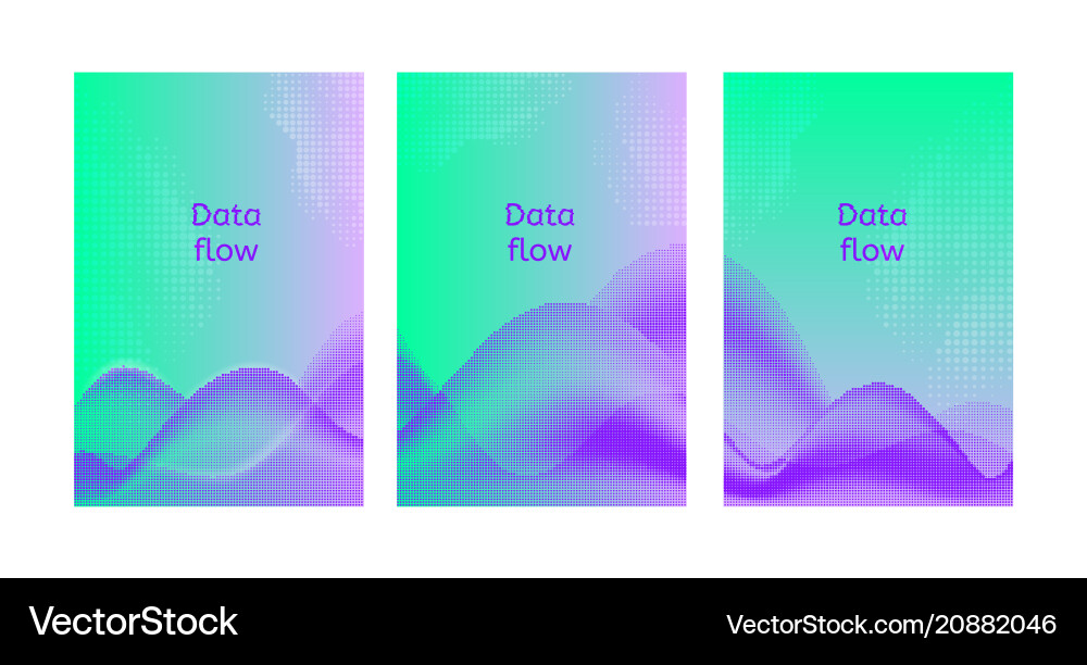 Abstract Data Flow Backgrounds vector image
