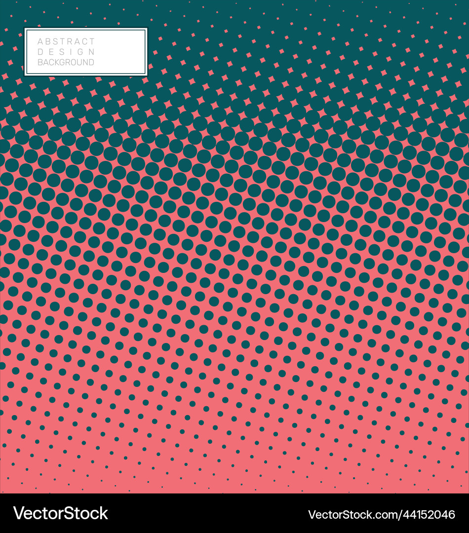 Abstract geometric halftone pattern color vector image