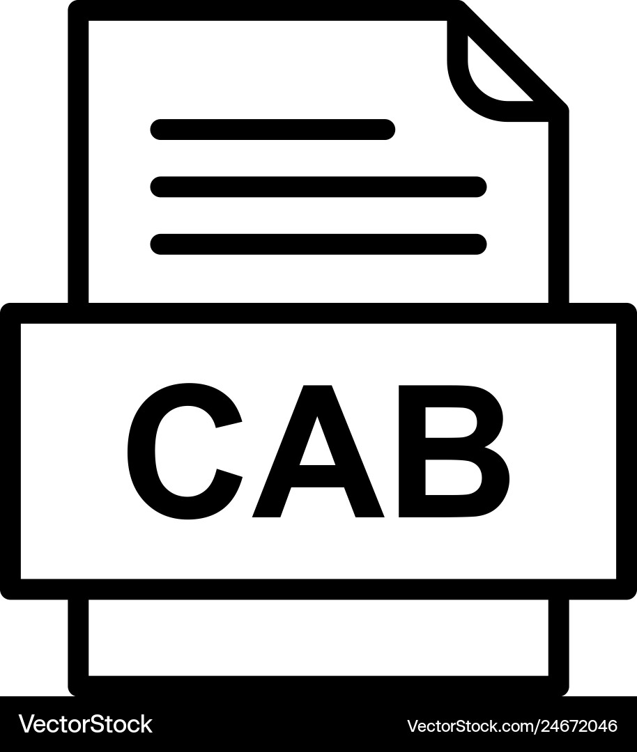 Cab file document icon Vector Image