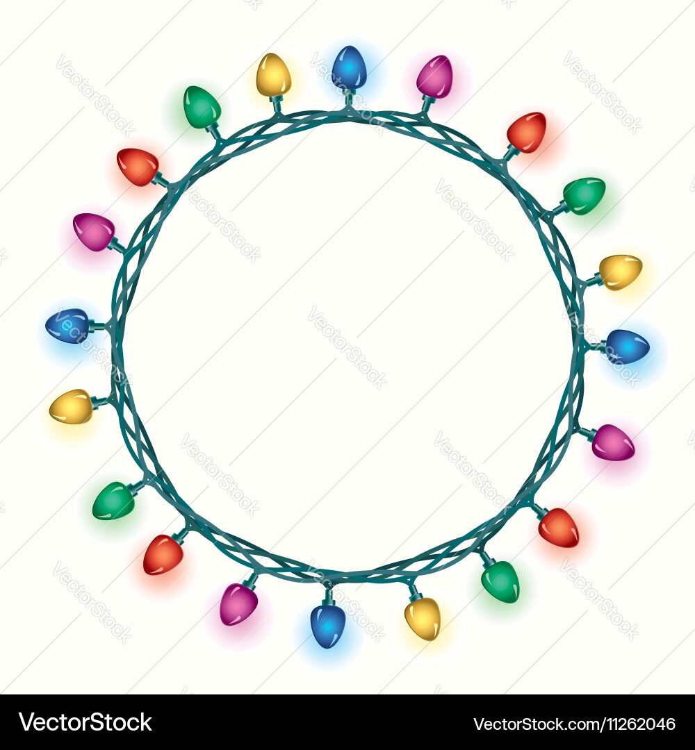 Knitted christmas light garland