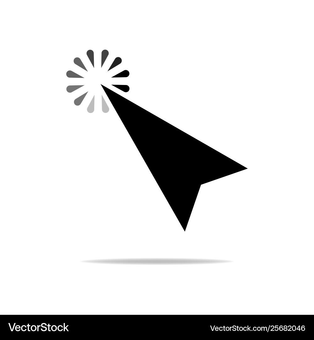 Computer mouse click cursor gray arrow icon Computer mouse click cursor gray arrow icon vector image