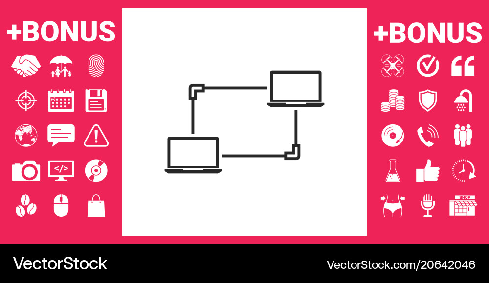Computer network data exchange transfer concept Vector Image