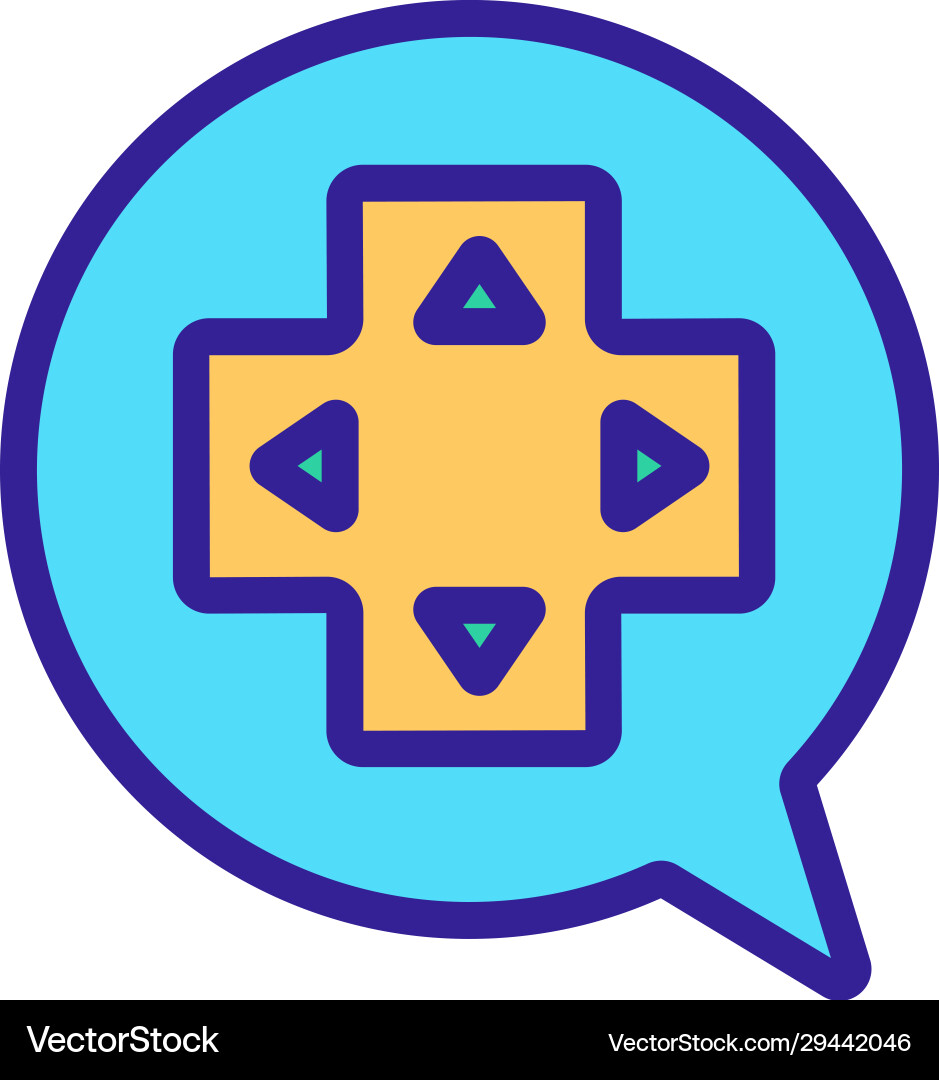 Control game icon isolated contour symbol Control game icon isolated contour symbol vector image