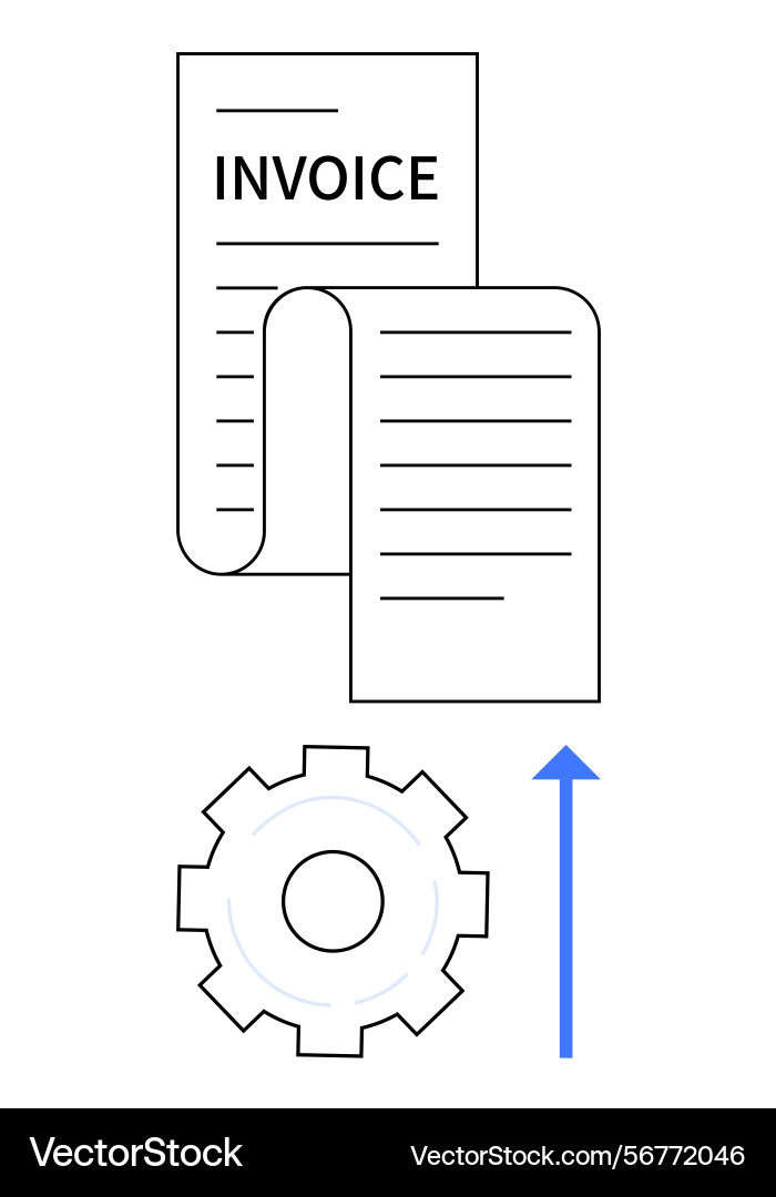 Digital invoice management with automation Digital invoice management with automation vector image
