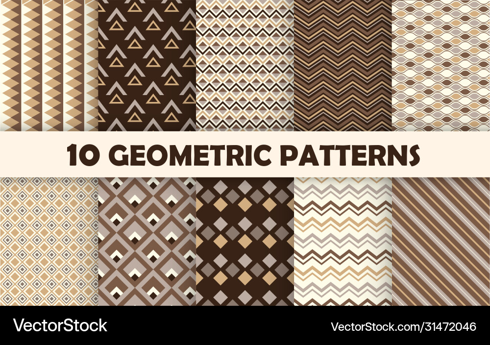 Geometric Pattern Set vector image