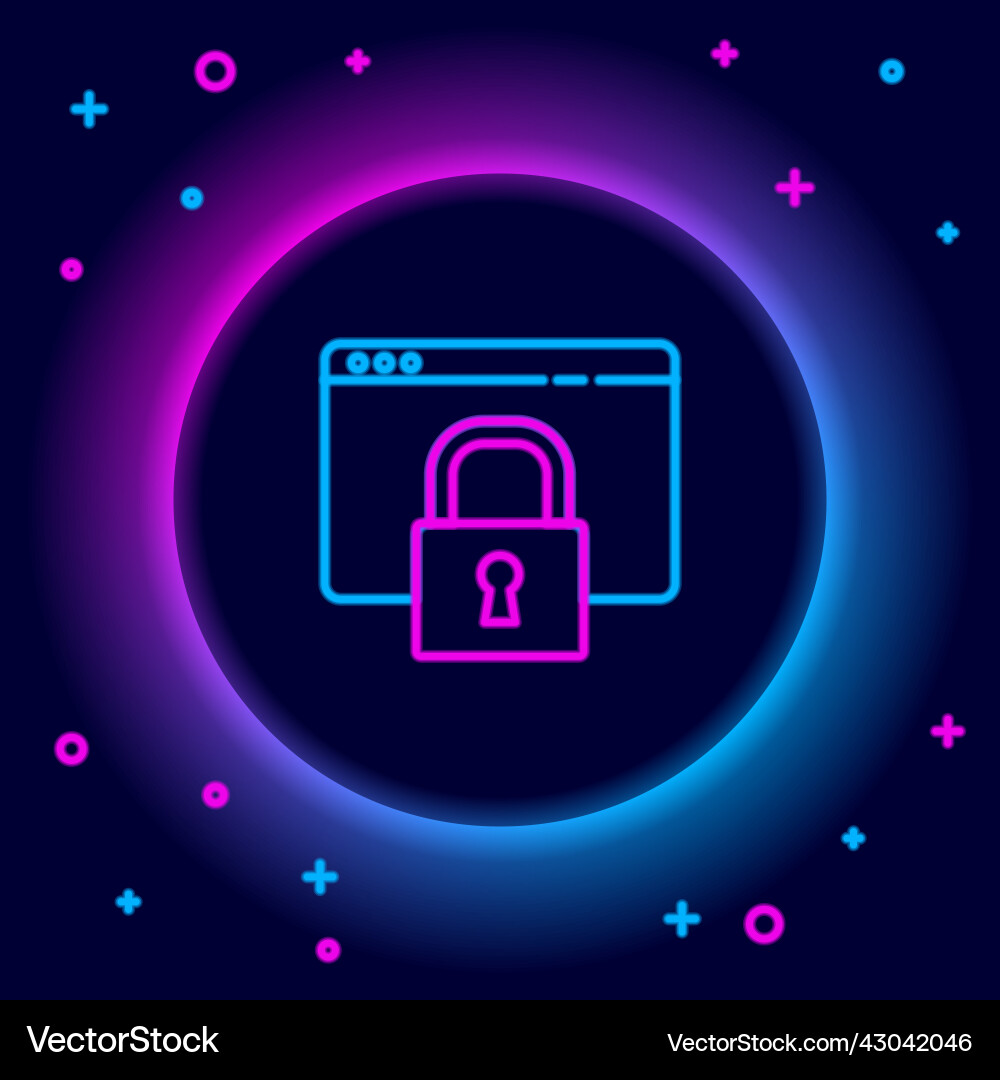 Glowing neon line sichern Sie Ihre Website mit https ssl Glowing neon line sichern Sie Ihre Website mit https ssl vektorbild