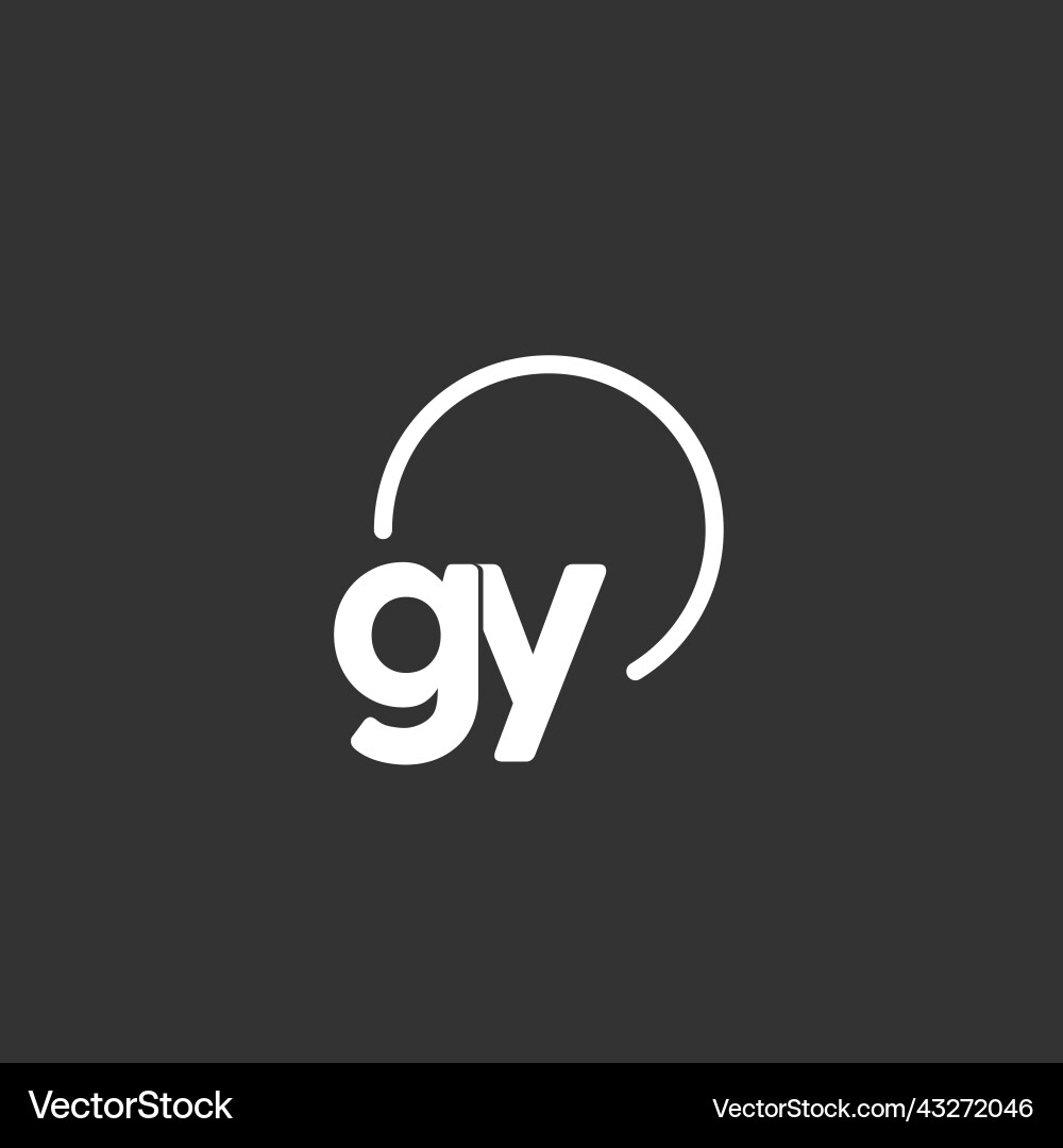 Gy initial logo with rounded circle Vector Image
