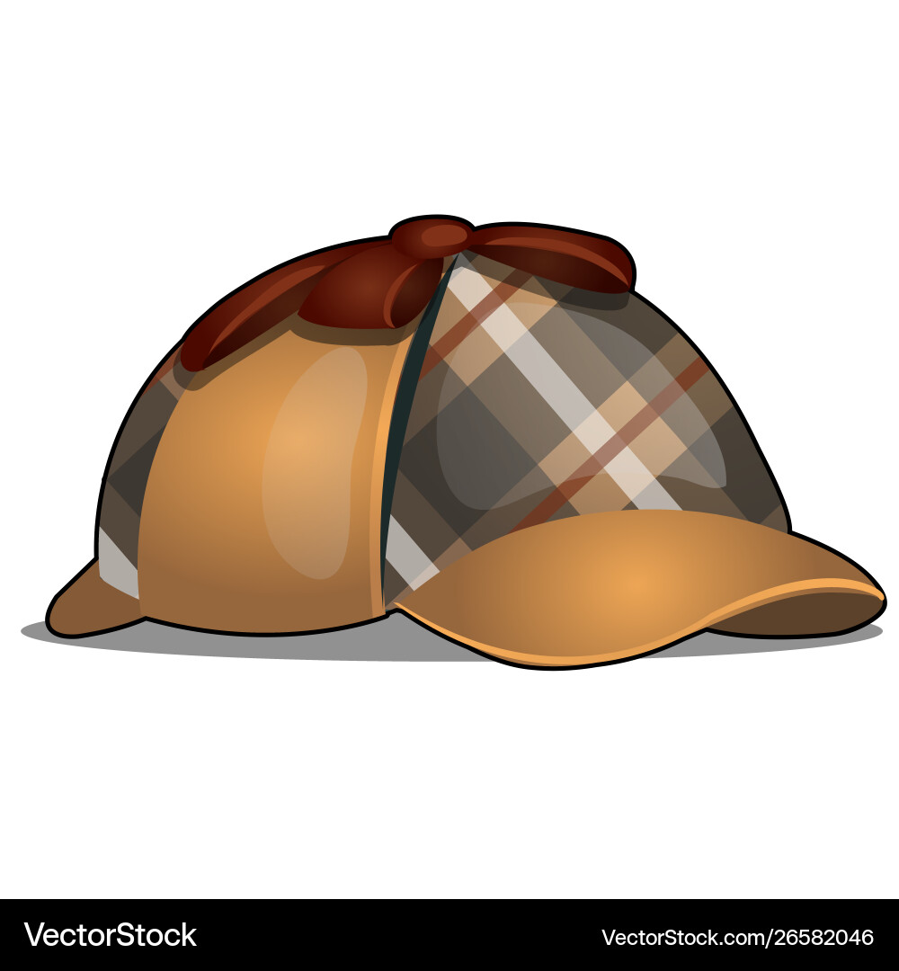Hat detective isolated on white background Vector Image