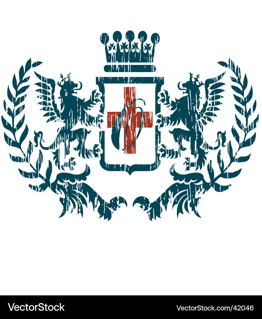 Heraldic Schild Emblem Vektorbild