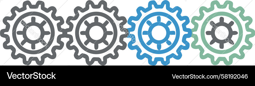 Interlocking Gears - Abstract Pattern Vector Image