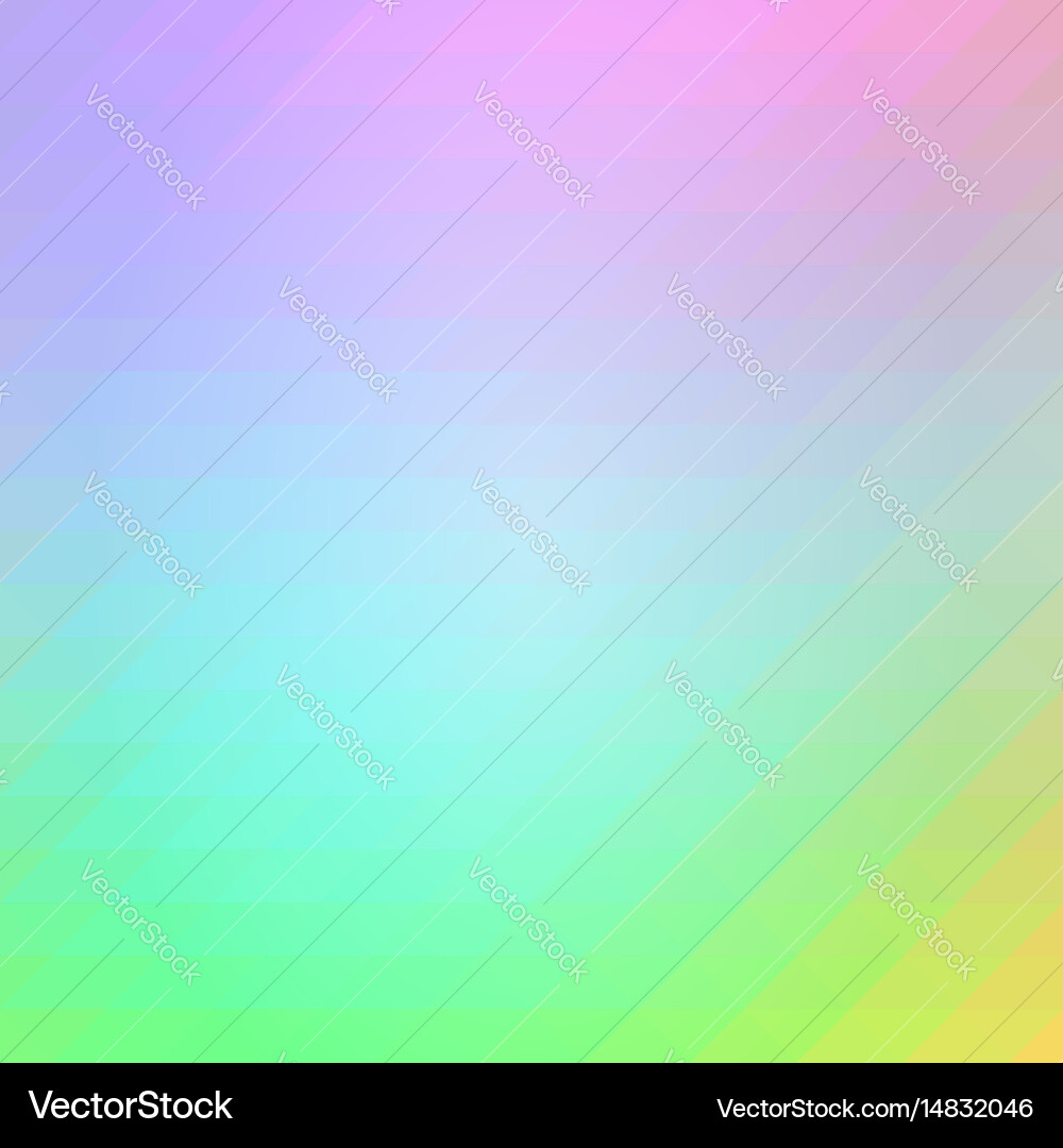 Light rainbow rows of triangles background square Vector Image