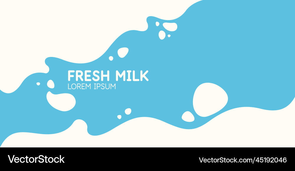 Modern poster fresh milk with splashes on a light Modern poster fresh milk with splashes on a light vector image