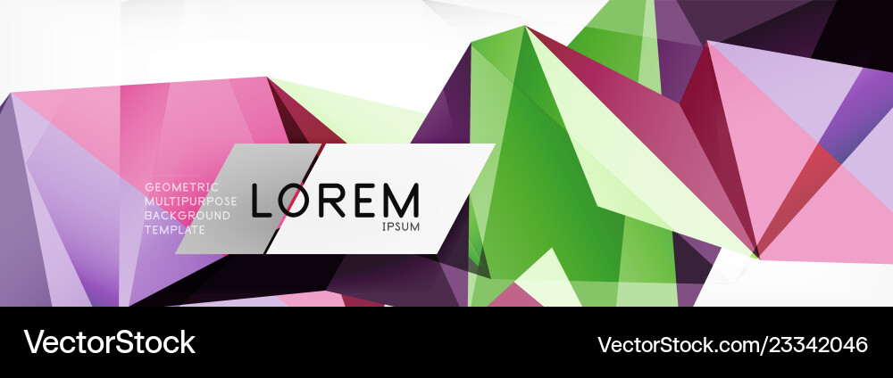 Mosaic triangular low poly style abstract Mosaic triangular low poly style abstract vector image