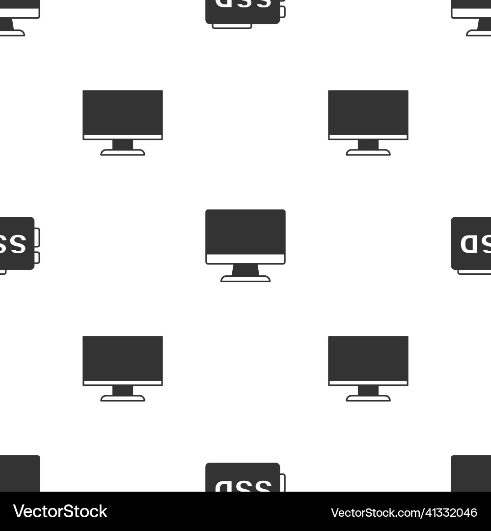 Set ssd card computer monitor screen Set ssd card computer monitor screen vector image