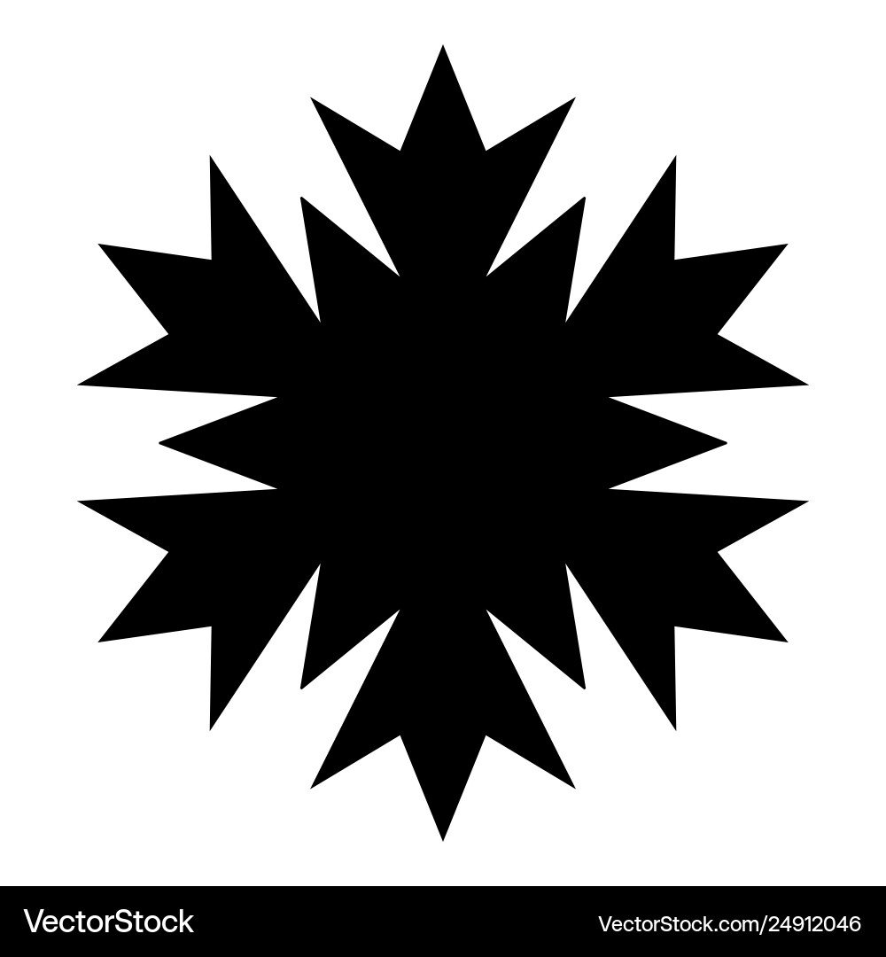 Simple snowflake isolated vector image