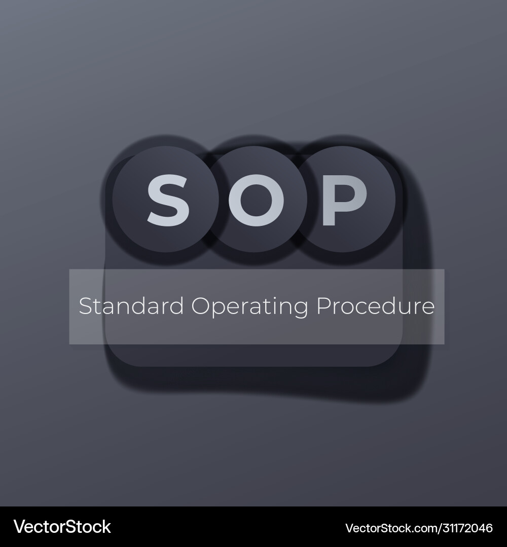 Sop standard operating procedure concept vector image