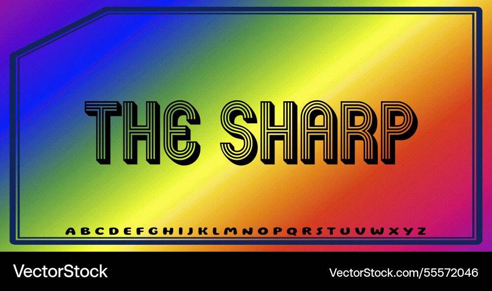 Text effects with editable colors and abstract Vector Image