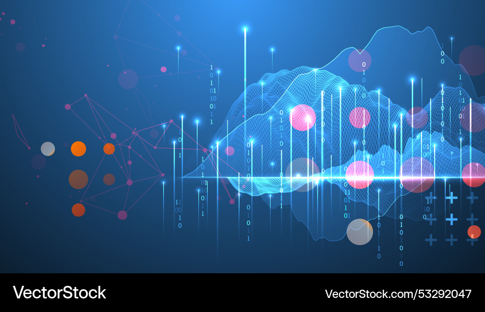Abstract Data Network vector image