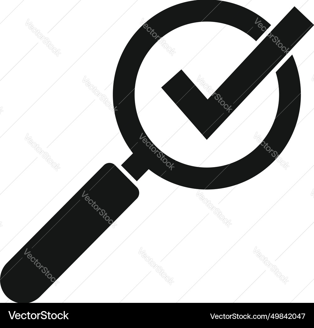 Approved content filter icon simple flow vector image