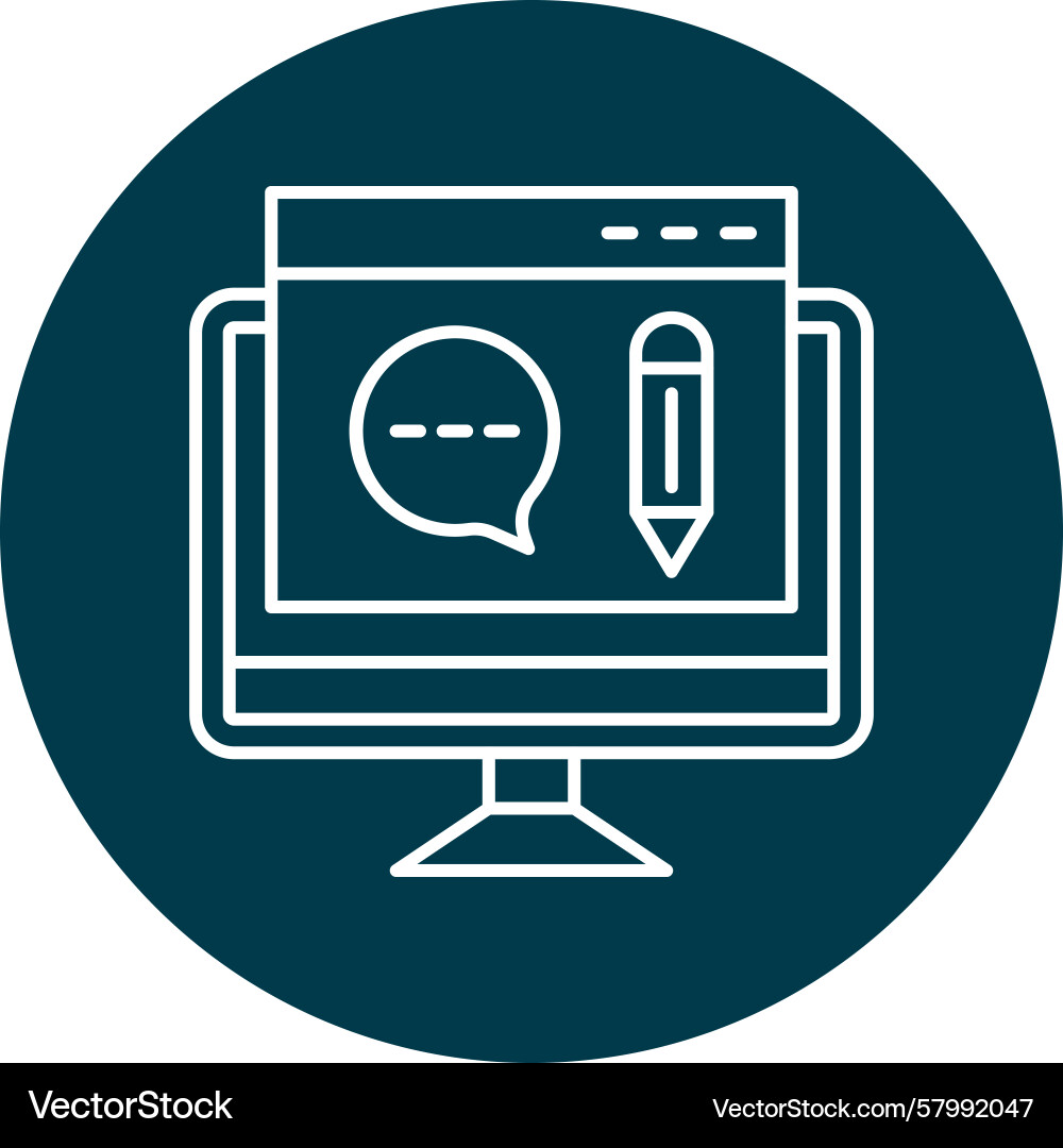 Blog line multi circle Vector Image