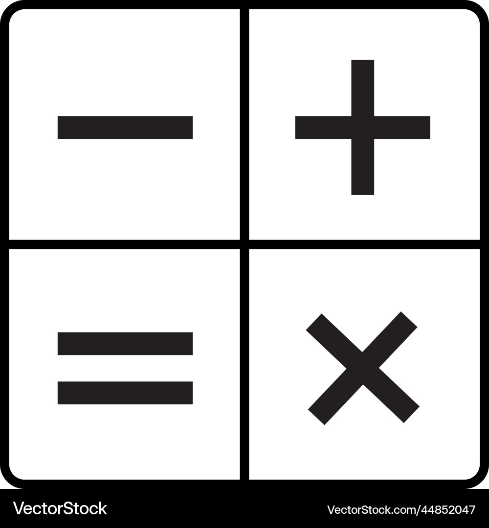 Calculator button icon isolated Calculator button icon isolated Vector Image