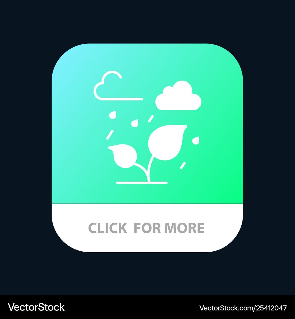 Green trees cloud leaf mobile app button android Green trees cloud leaf mobile app button android vector image
