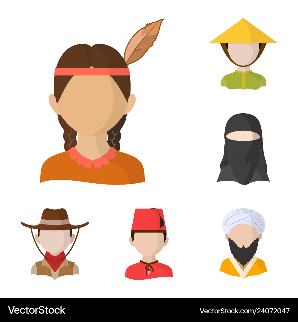 Isolated object of nation and race symbol set Isolated object of nation and race symbol set vector image