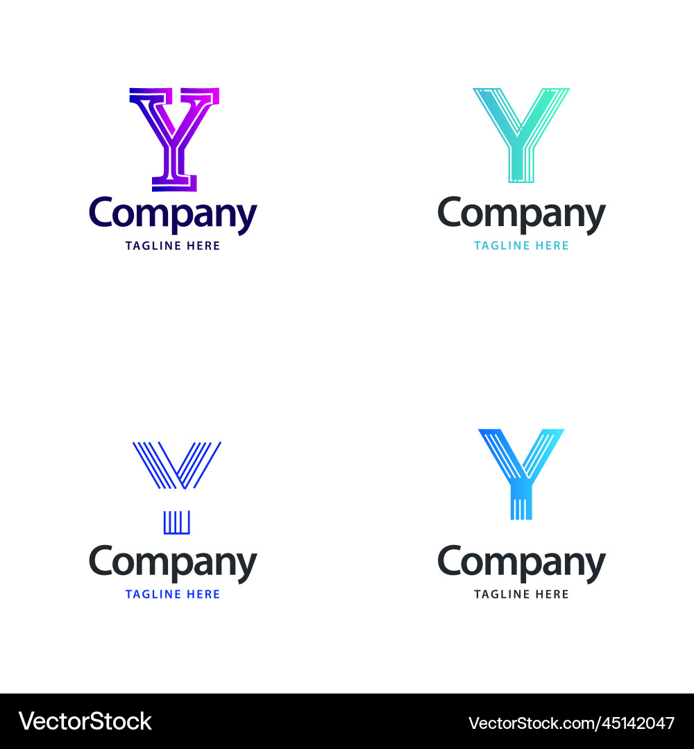 Letter y big logo pack design creative modern Letter y big logo pack design creative modern vector image