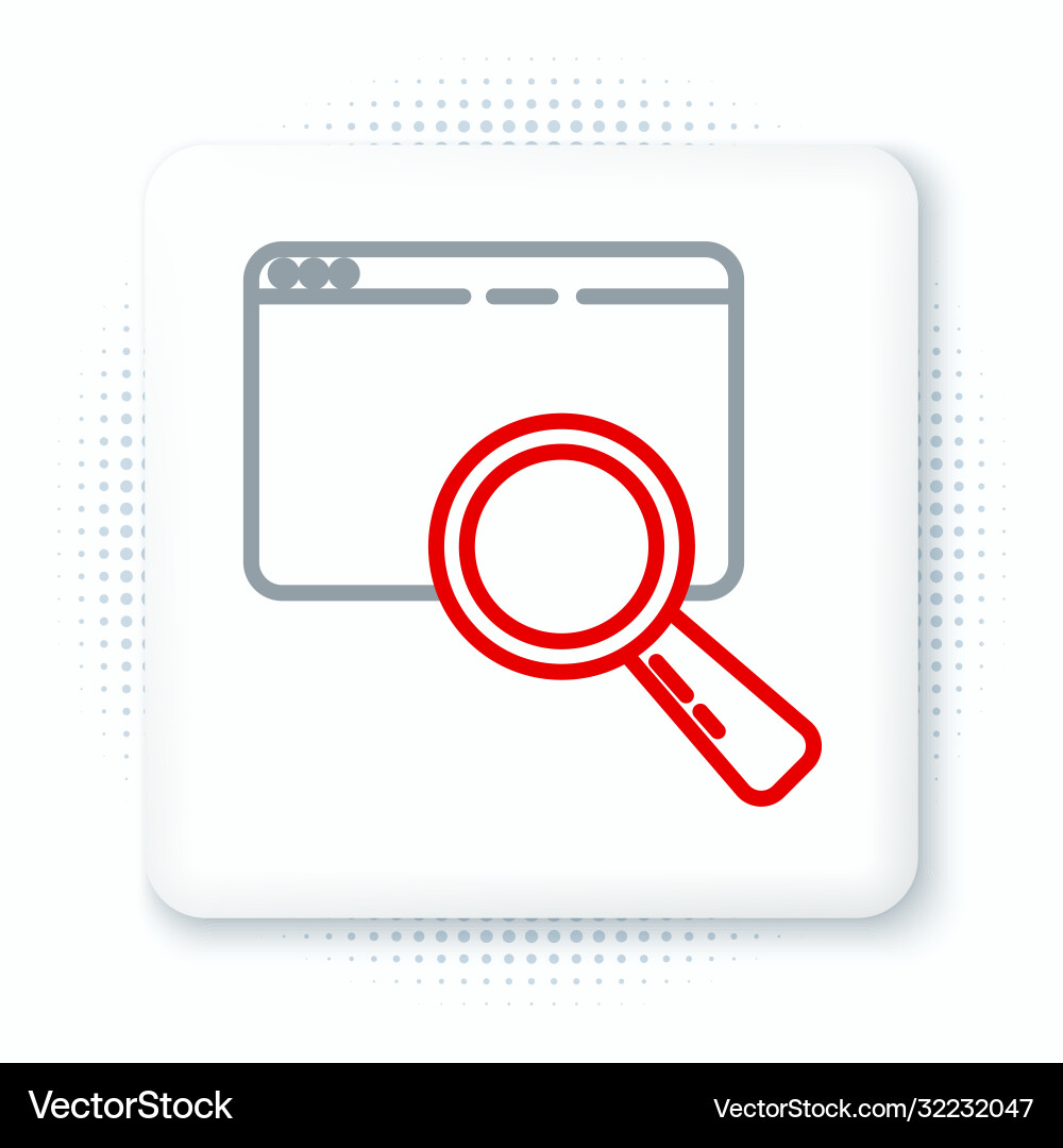 Line search in a browser window icon isolated Line search in a browser window icon isolated vector image
